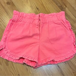 SEA NEW YORK NWT Pink Ruffle Denim Shorts Sz 8
